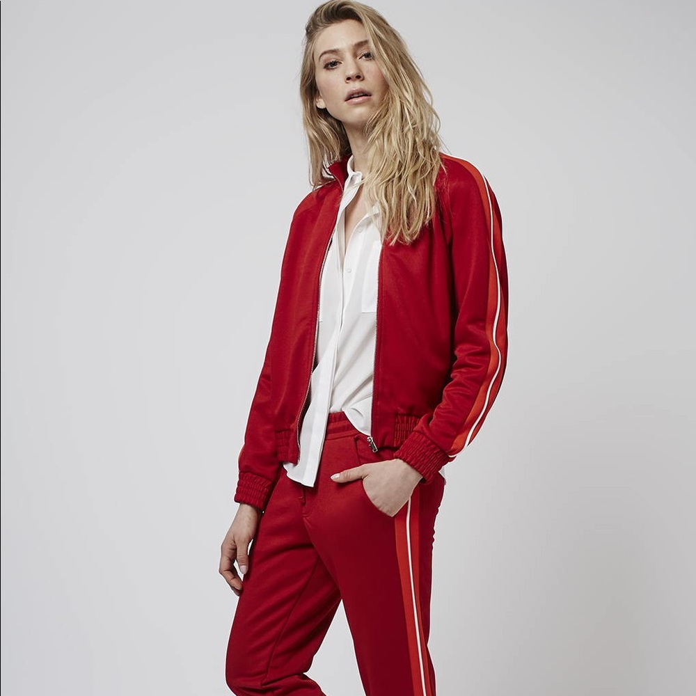 Topshop Red Tracksuit